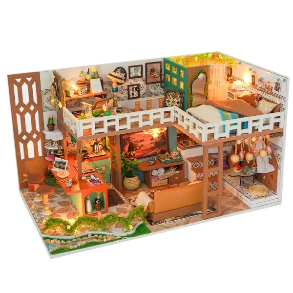 Boho Style Miniature House | The Weaver's Loft