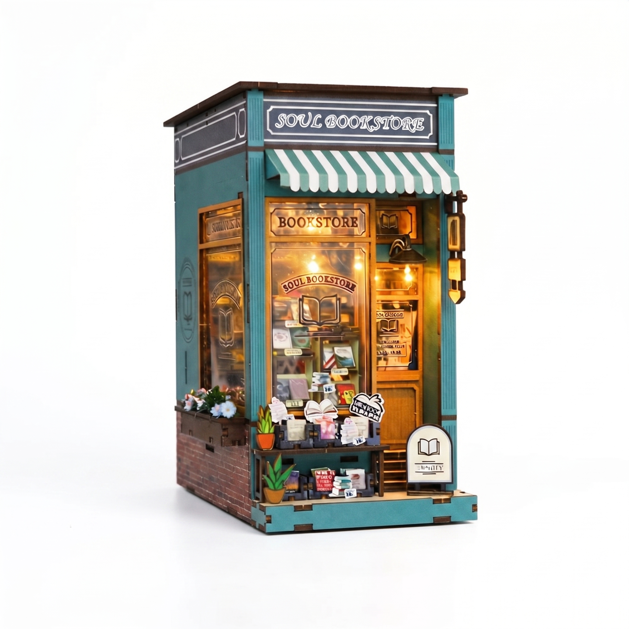 Cherry Blossom book nook miniature kit overview