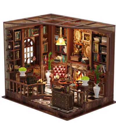 French Study Miniature Room