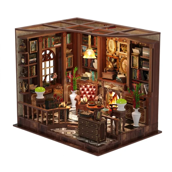 French Study Miniature Room